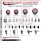 Service Caster 4'' Red Poly Wheel Swivel 1-5/8'' Expanding Stem Caster SCC-EX20S414-PPUB-RED-158 - alternate 3